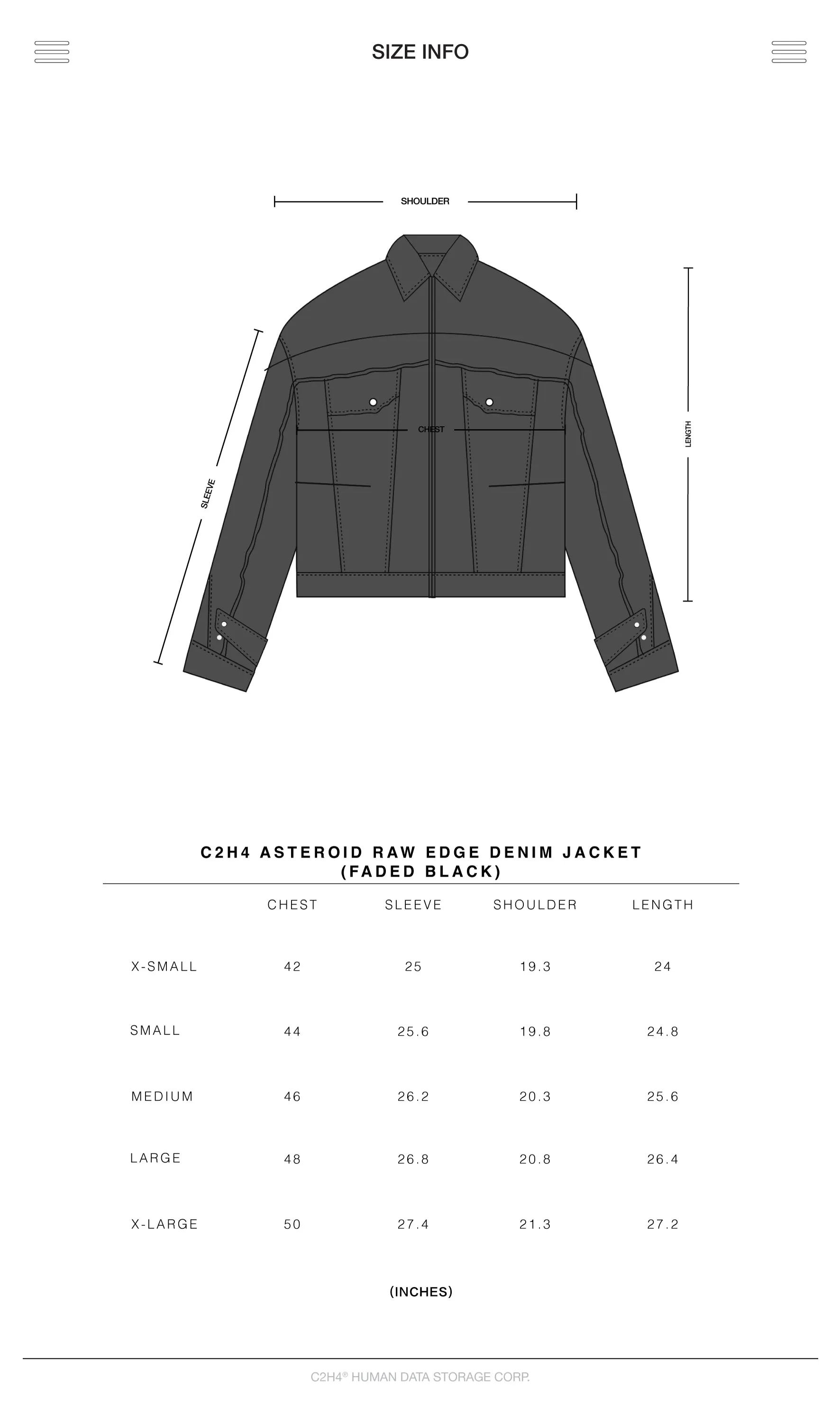 005 - Asteroid Raw Edge Denim Jacket