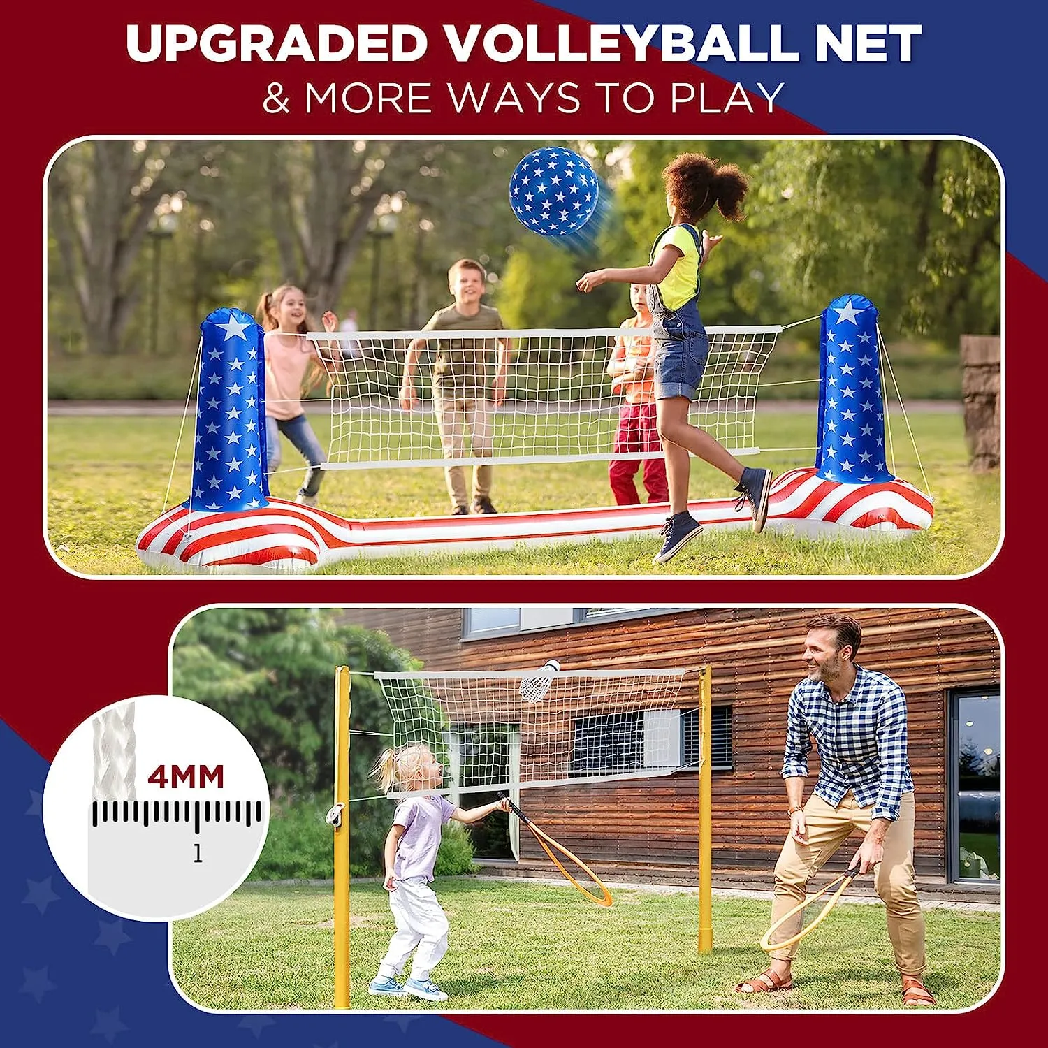 10.4' Pool Volleyball Set - Inground Pool Floating Toys