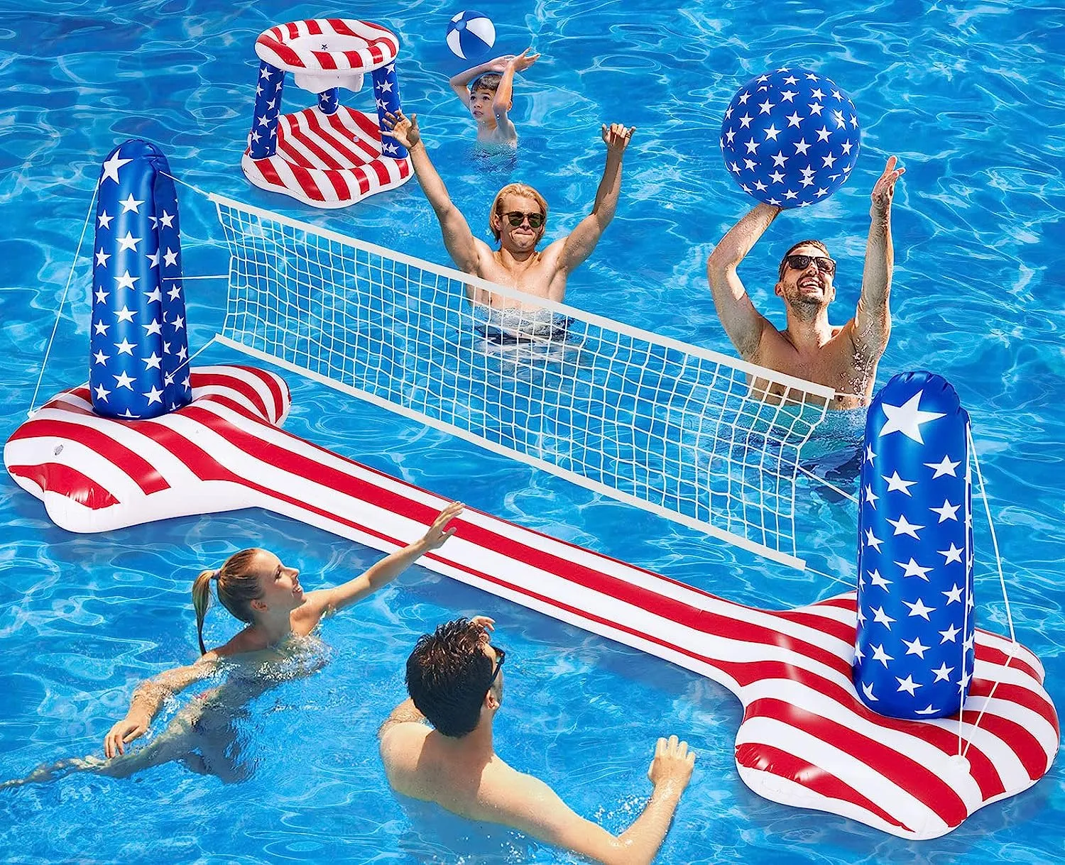 10.4' Pool Volleyball Set - Inground Pool Floating Toys