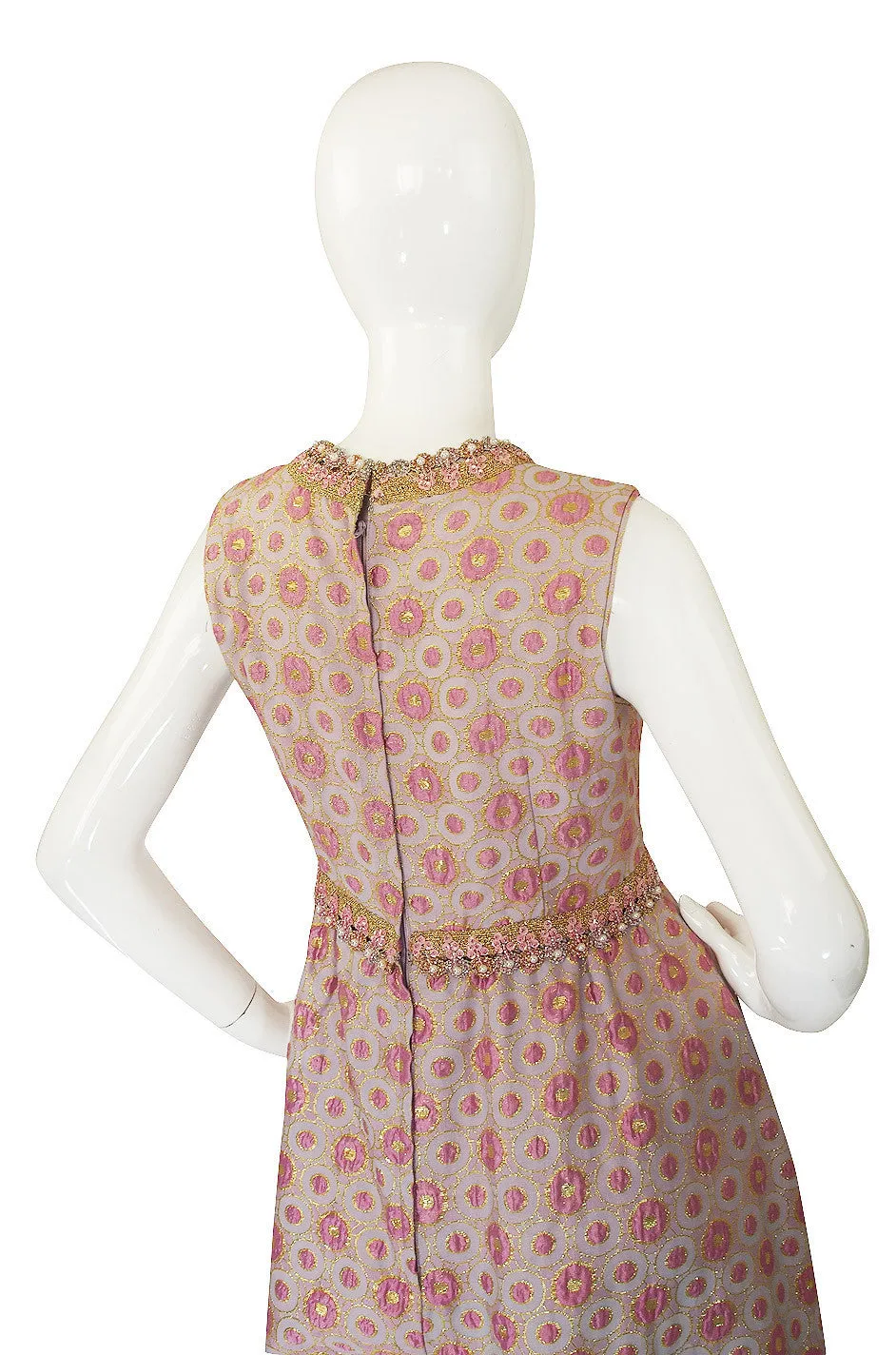 1960s Brocade & Jewelled Pink Jumpsuit