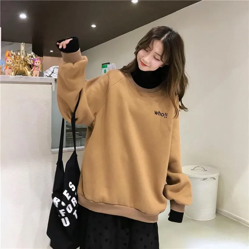 2-in-1 Turtleneck   who!! Sweatshirt