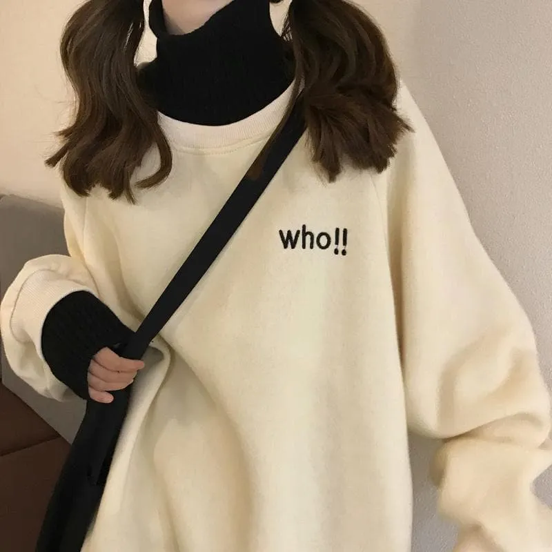 2-in-1 Turtleneck   who!! Sweatshirt