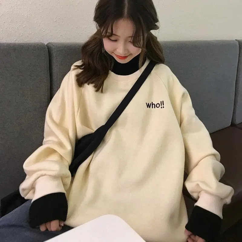 2-in-1 Turtleneck   who!! Sweatshirt