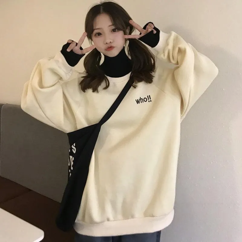 2-in-1 Turtleneck   who!! Sweatshirt