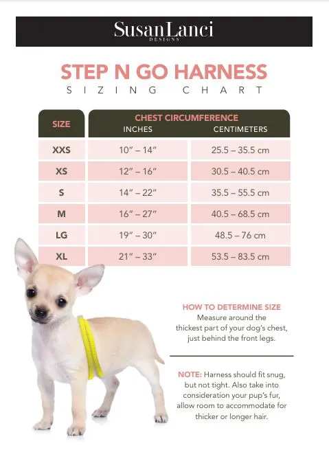 3 Row Giltmore Step N Go Leash Harness