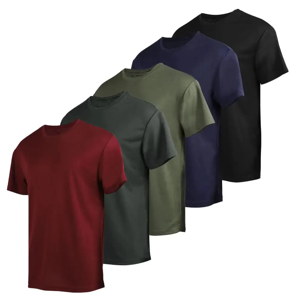 5 Pack Men's Short Sleeve Summer T-Shirts