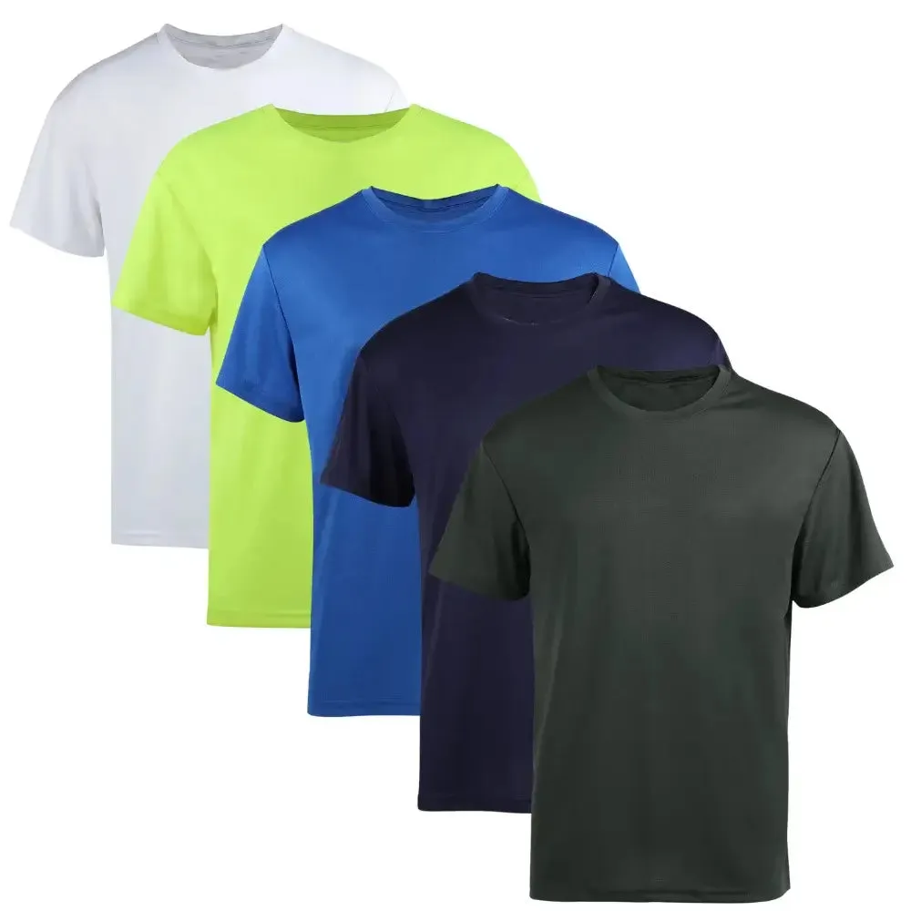 5 Pack Men's Short Sleeve Summer T-Shirts