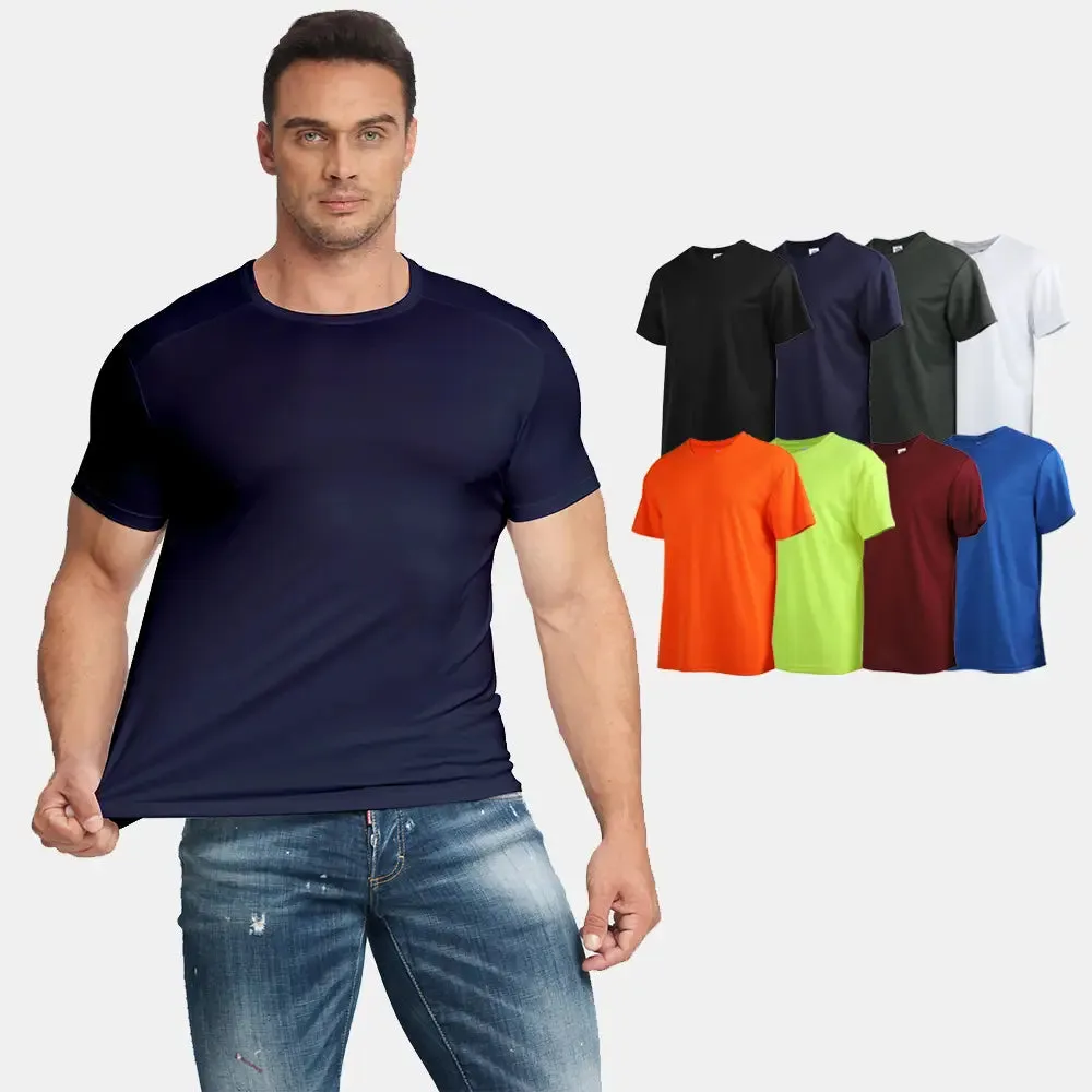 5 Pack Men's Short Sleeve Summer T-Shirts