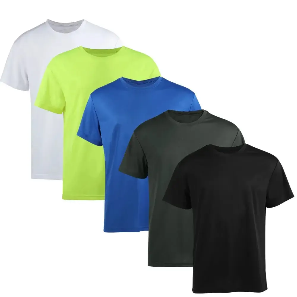 5 Pack Men's Short Sleeve Summer T-Shirts