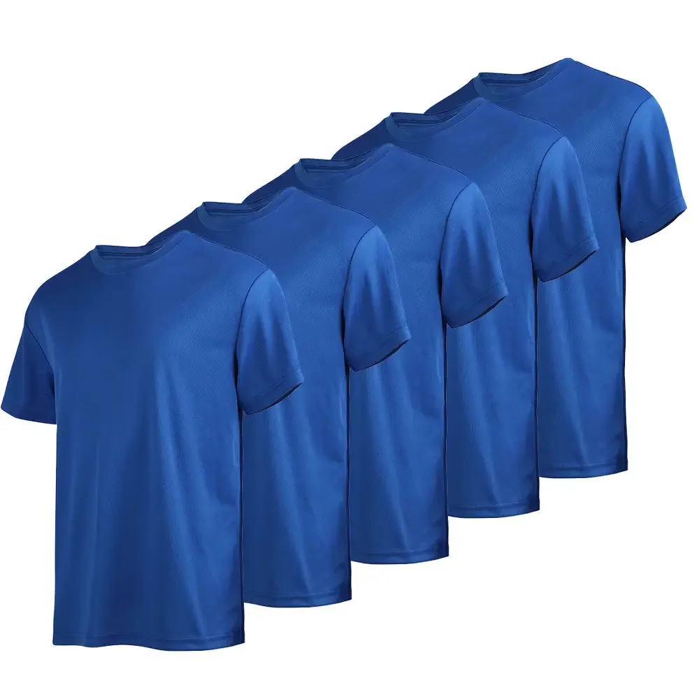 5 Pack Men's Short Sleeve Summer T-Shirts