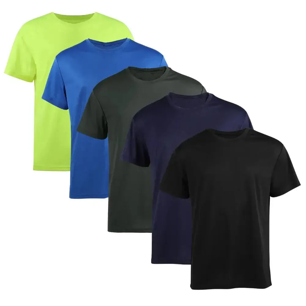 5 Pack Men's Short Sleeve Summer T-Shirts