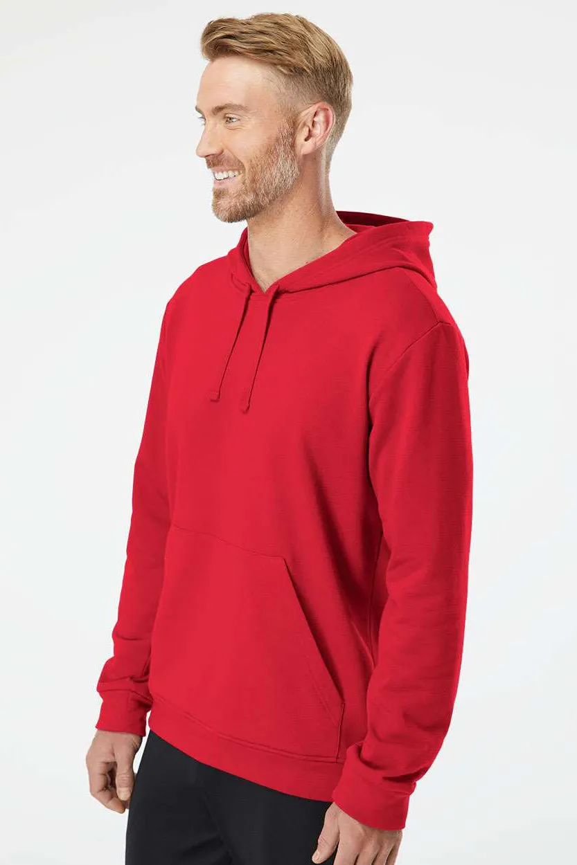 Adidas Mens Fleece Hooded Sweatshirt Hoodie - Red - NEW