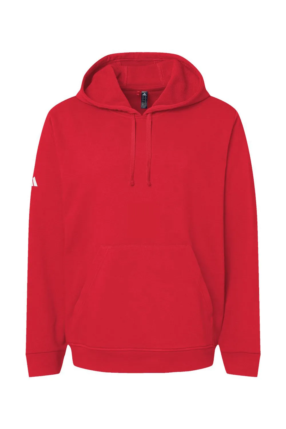 Adidas Mens Fleece Hooded Sweatshirt Hoodie - Red - NEW