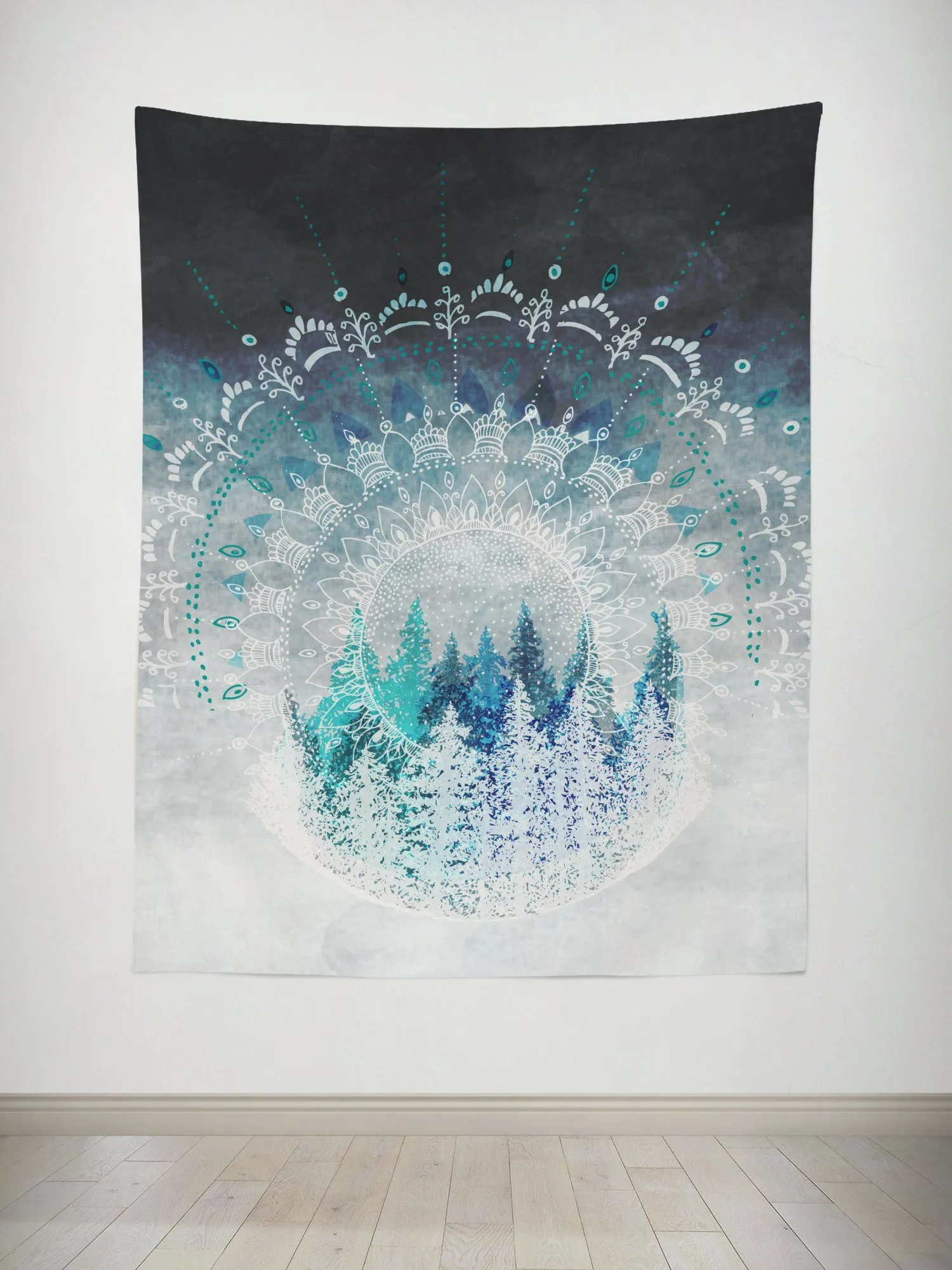 Among the Pines Mandala Tapestry