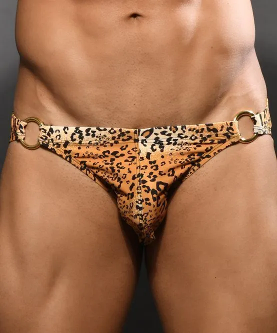 Andrew Christian Swim Brief Leopard Ring Stretch Bikini Briefs 7945 71