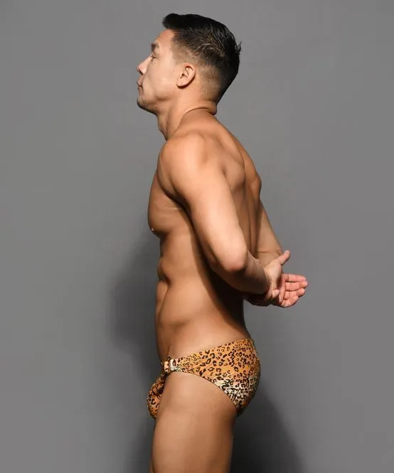 Andrew Christian Swim Brief Leopard Ring Stretch Bikini Briefs 7945 71