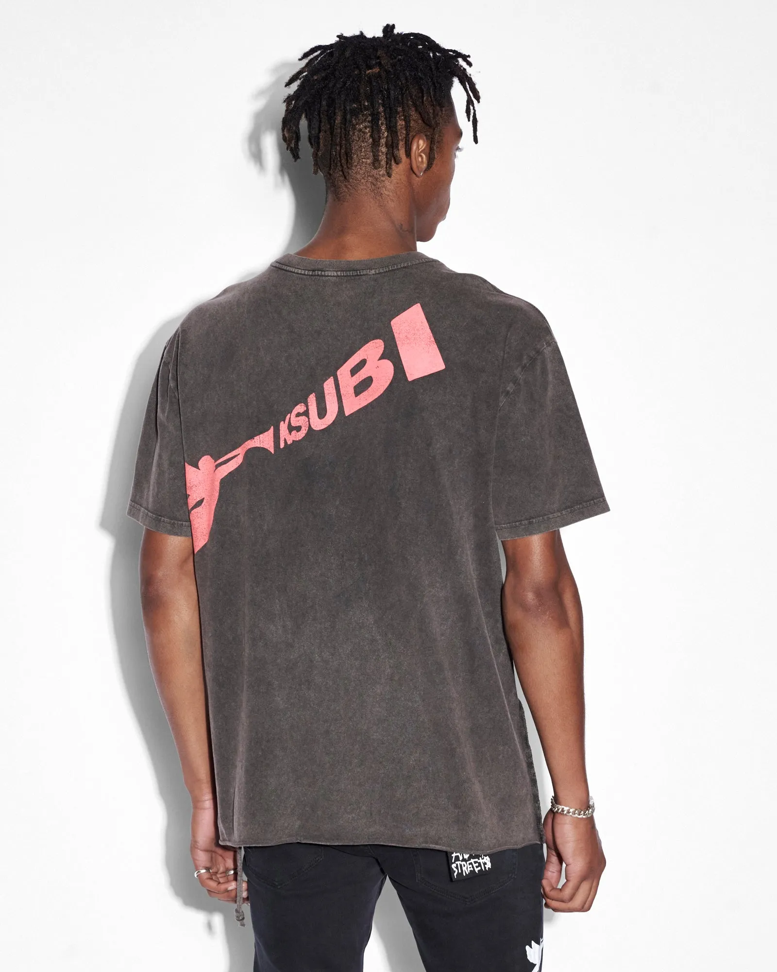 ANGELS BIGGIE SS TEE FADED BLACK