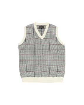 Beams  Cotton Linen Vest Plaid