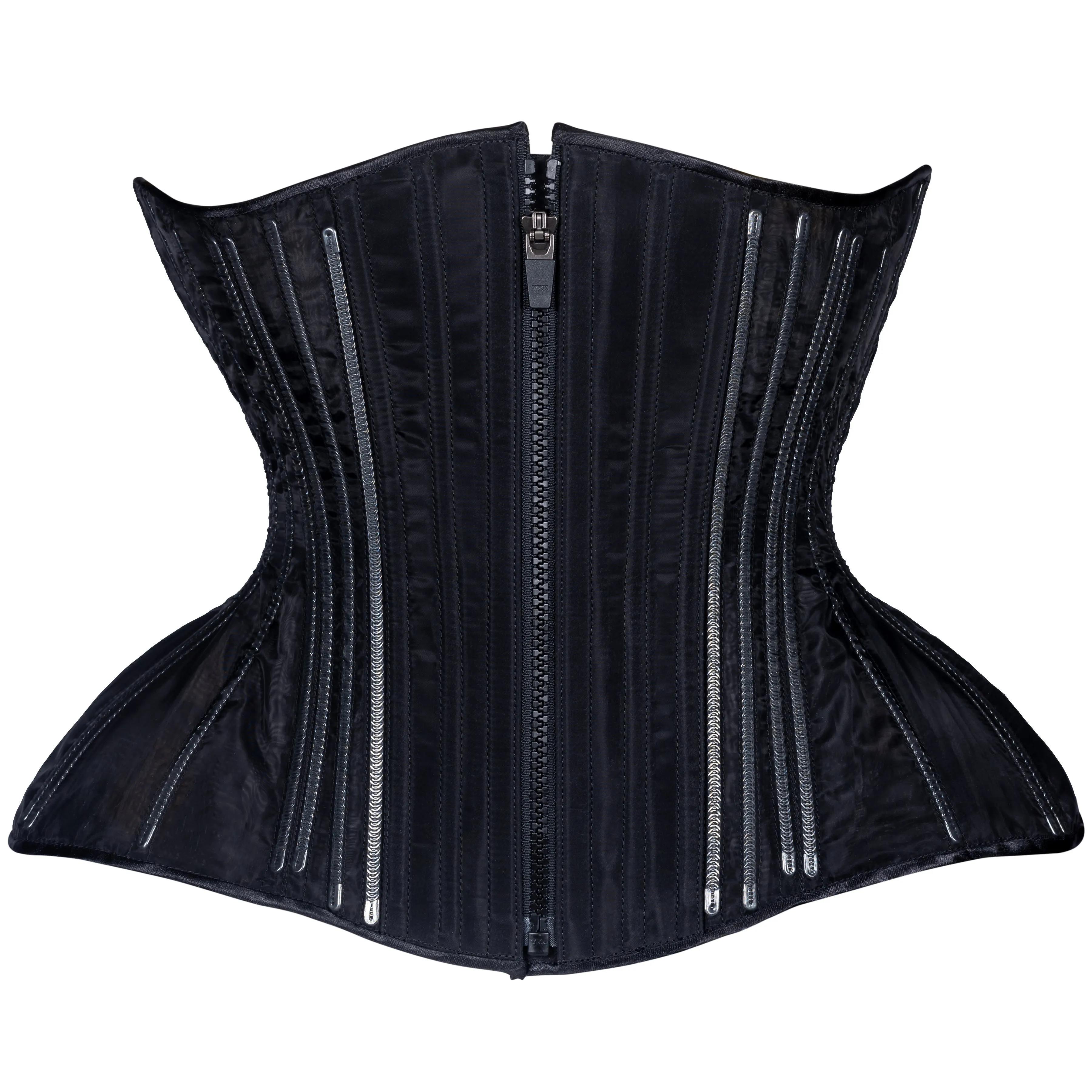 Black Fine Mesh No Line Corset, Gemini Straight Silhouette, Regular