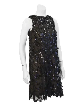 Black paillettes Swing Dress