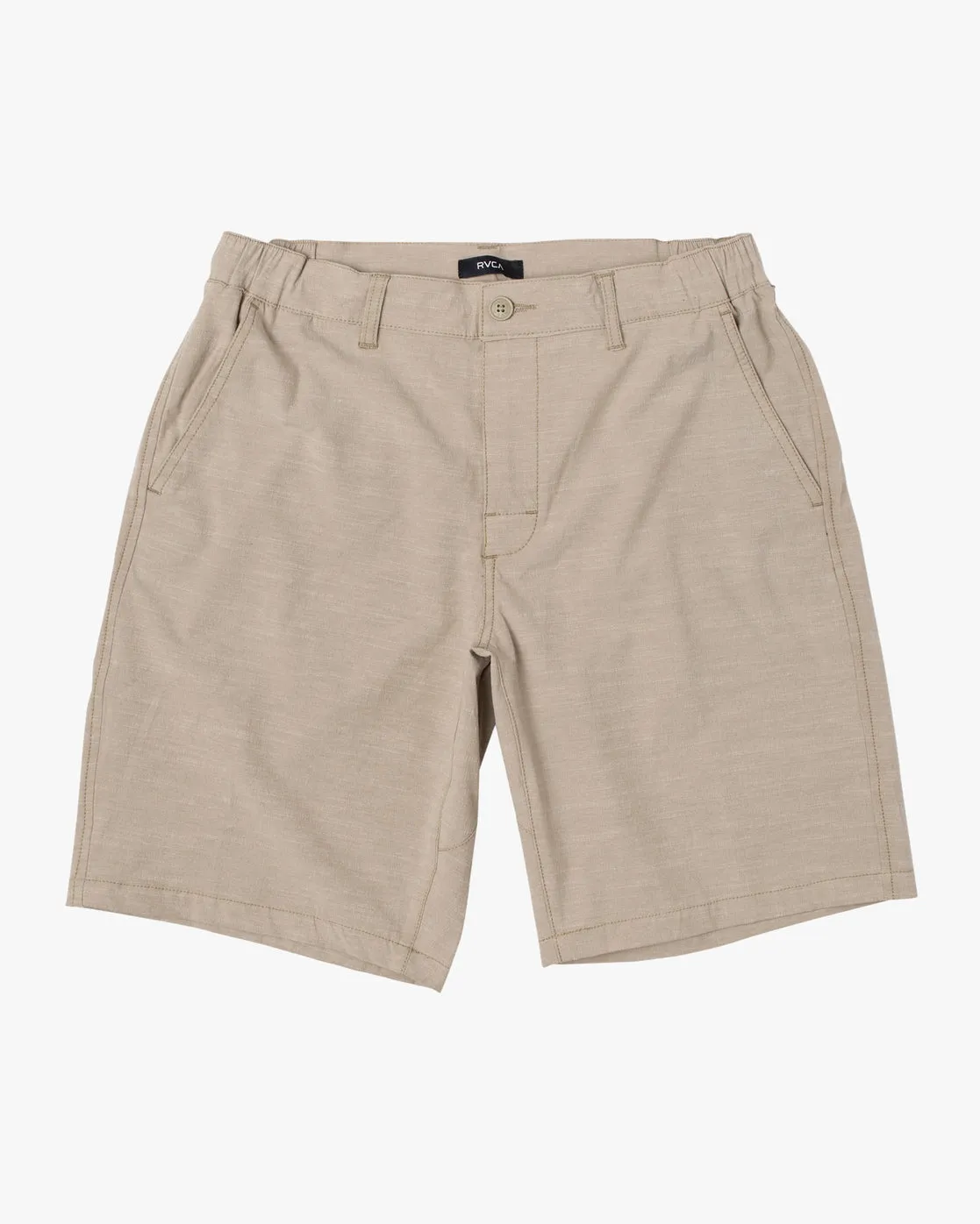 Boys All Time Coastal Solid 17 Hybrid Shorts - Khaki