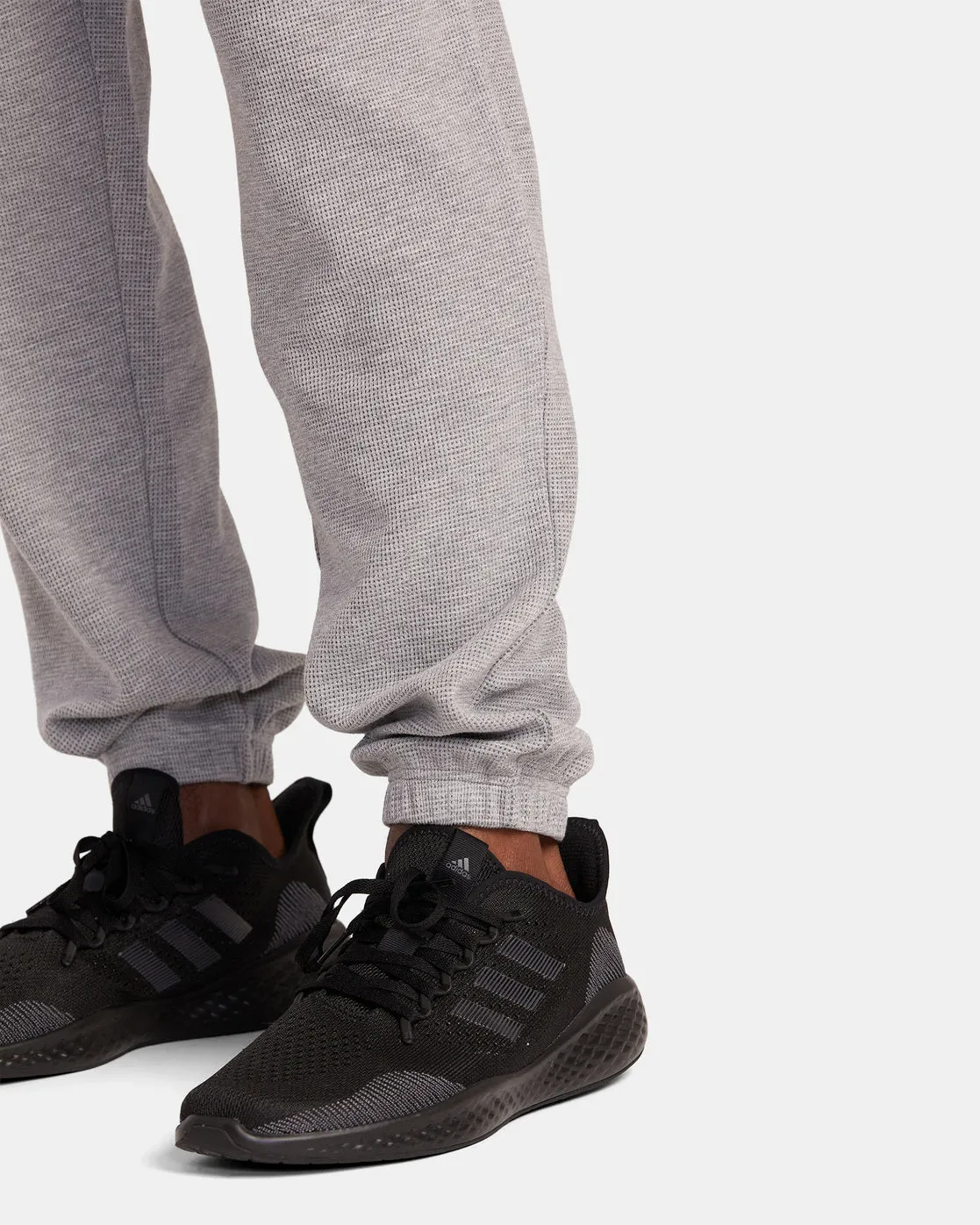 C-Able Waffle Knit Joggers - Heather Grey