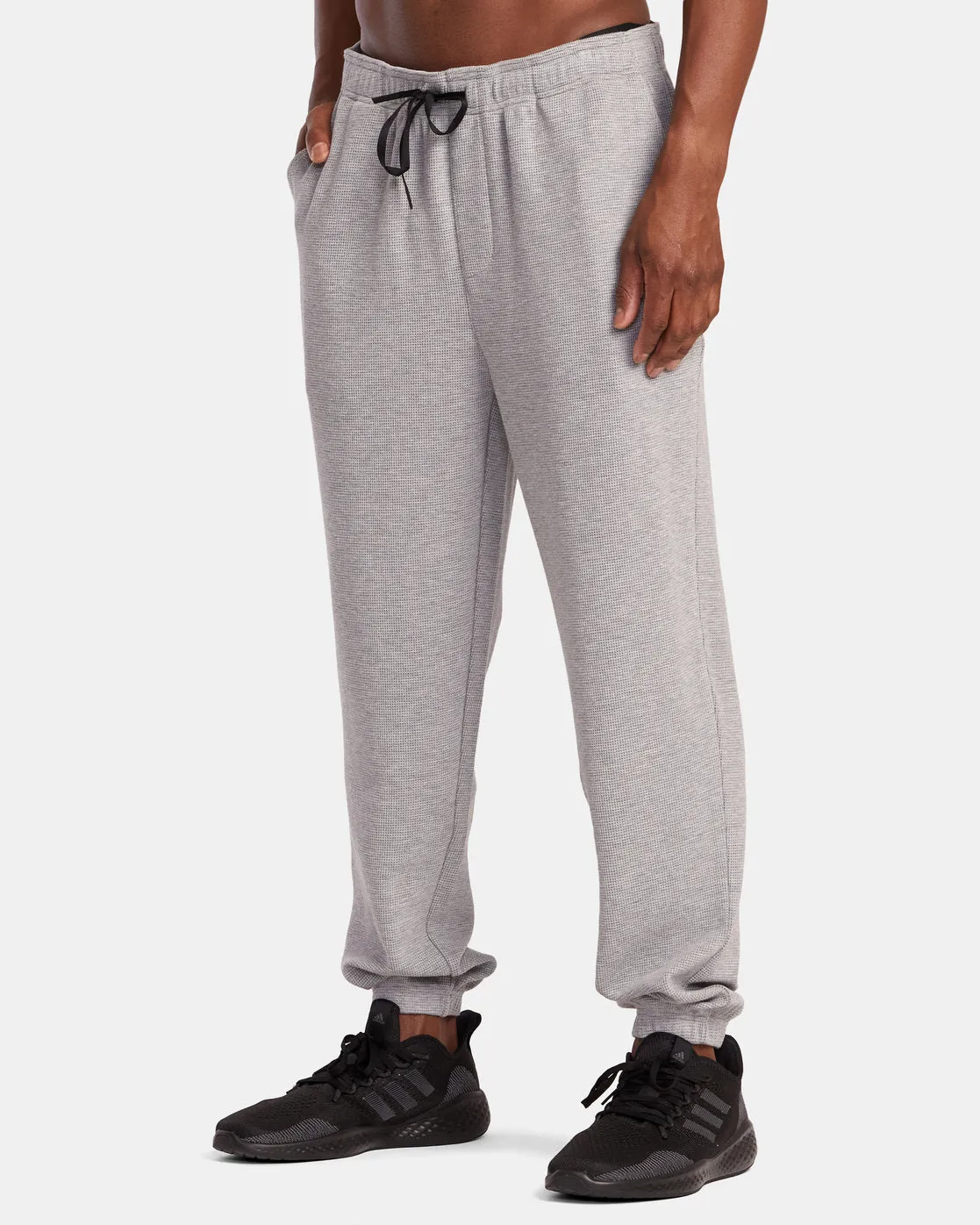 C-Able Waffle Knit Joggers - Heather Grey