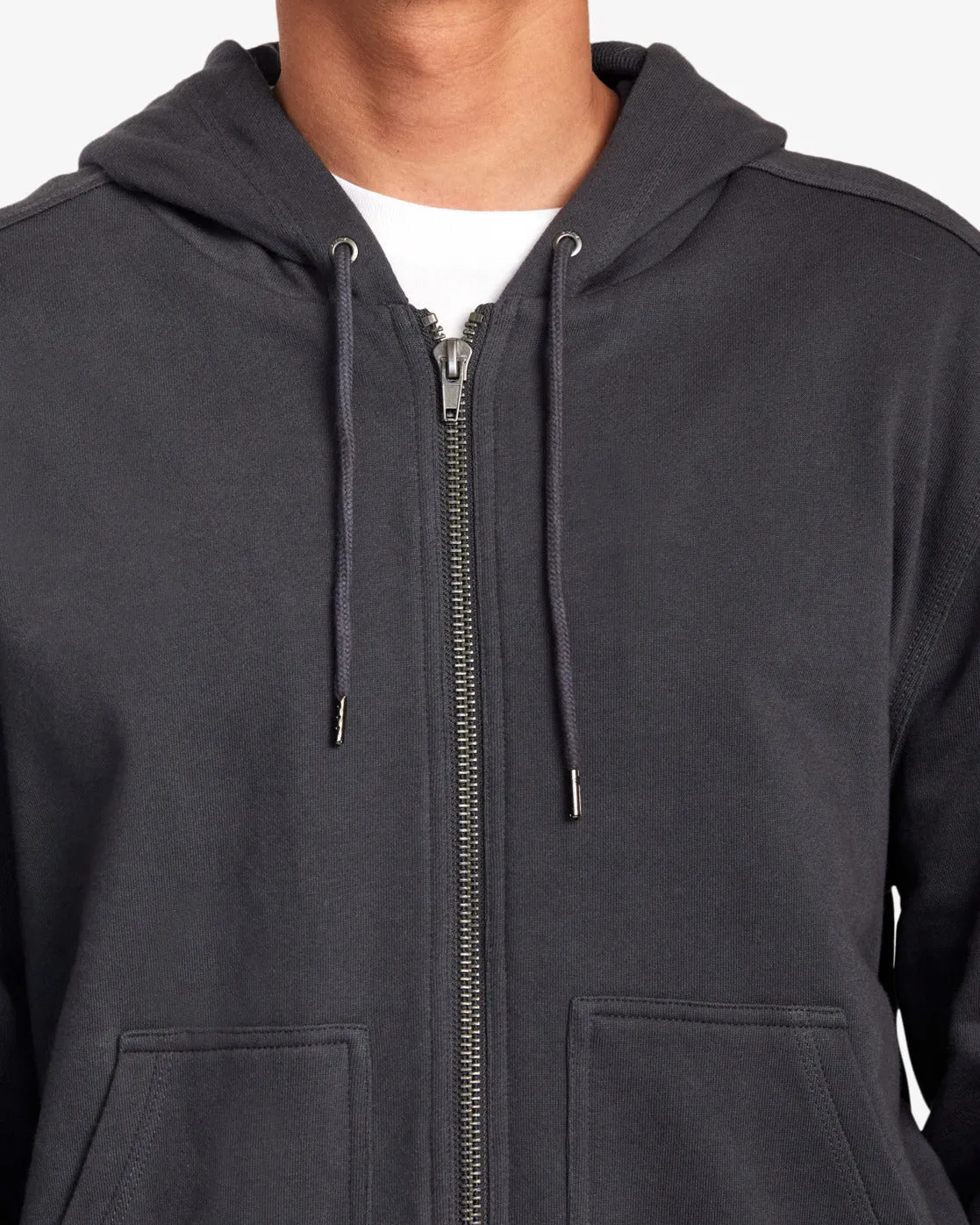 Chainmail Zip-Up Hooded Sweatshirt - Garage Blue