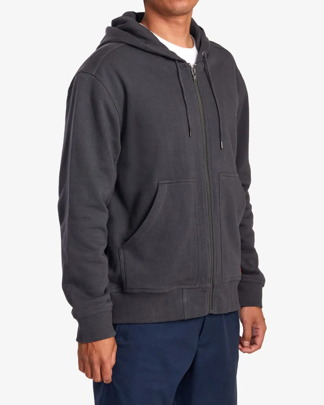 Chainmail Zip-Up Hooded Sweatshirt - Garage Blue