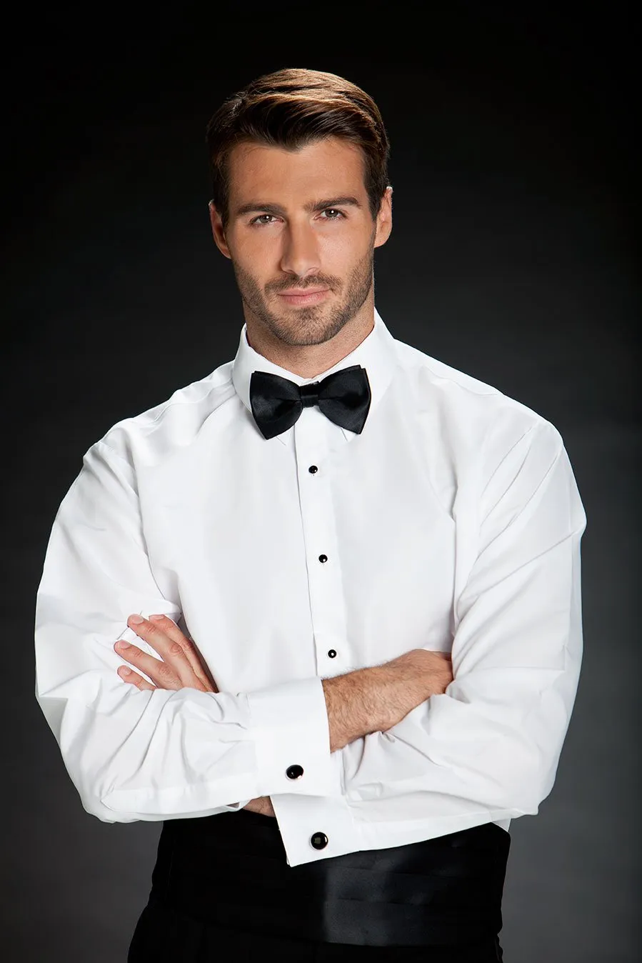 Como White Laydown Tuxedo Shirt