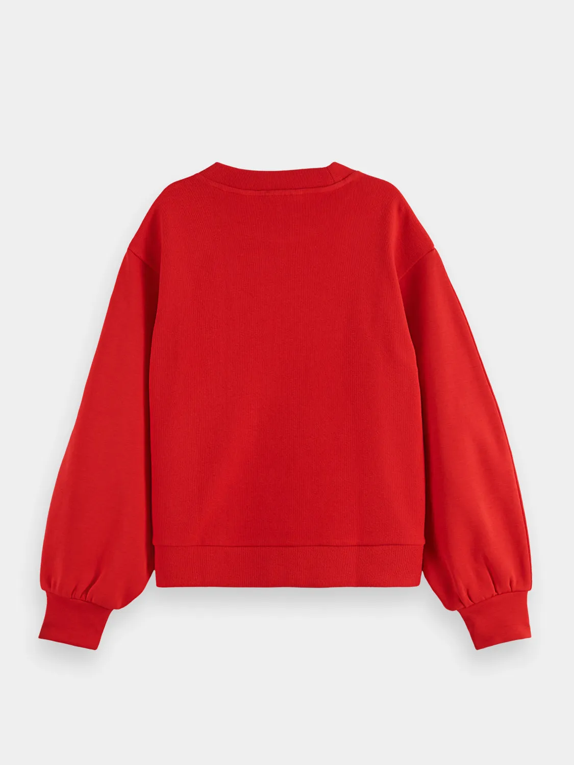 Crewneck sweatshirt with button detail