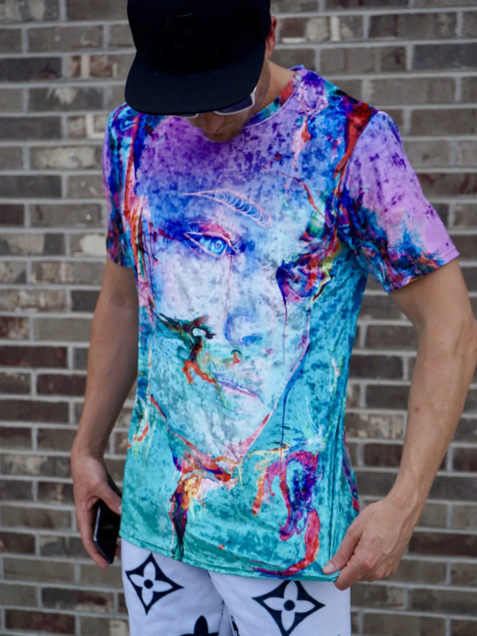 Crushed Velvet Deep Reality of Here Unisex Crew