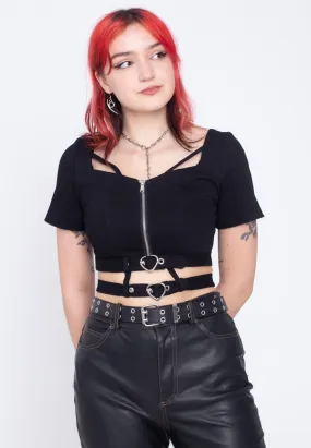 Dark In Love - Punk Zip Black - Top