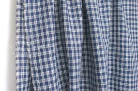 DEADSTOCK 100% Linen Check - blue