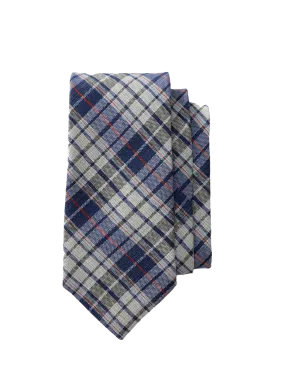 DH Plaid Tie Navy