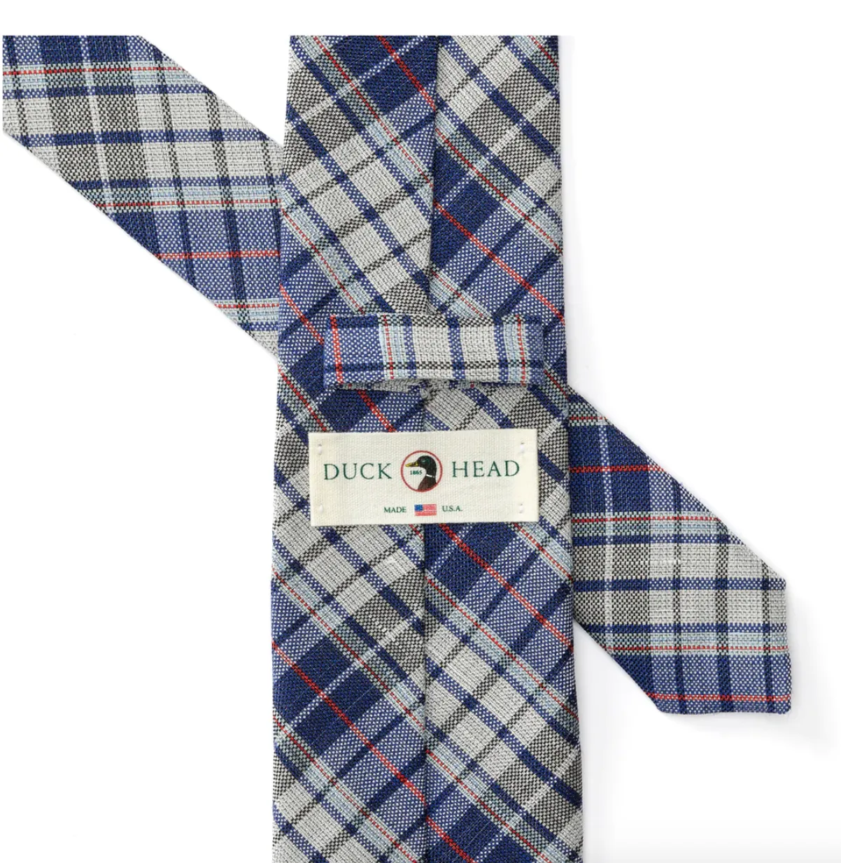 DH Plaid Tie Navy