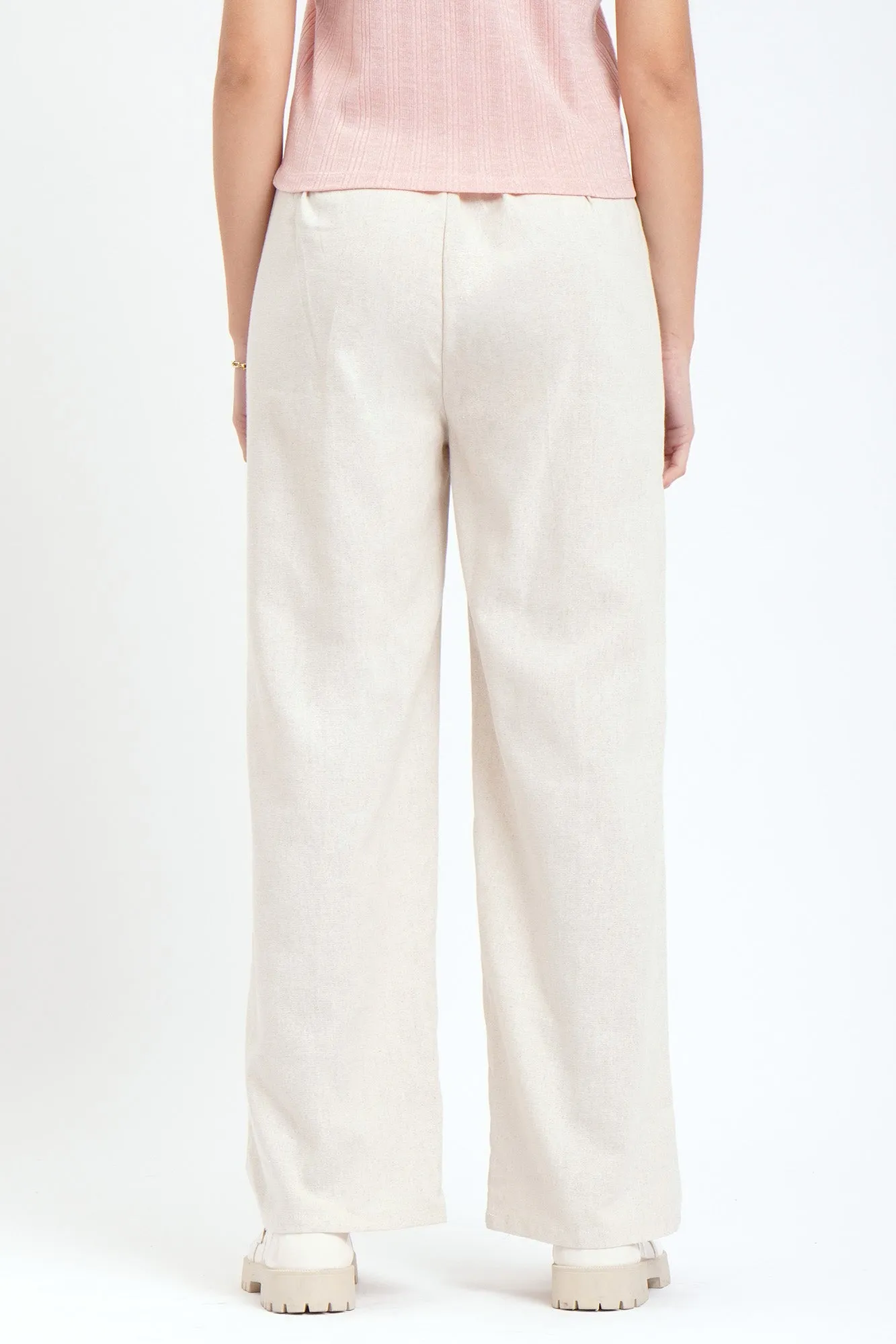 Dress Code Straight Fit Linen Trousers