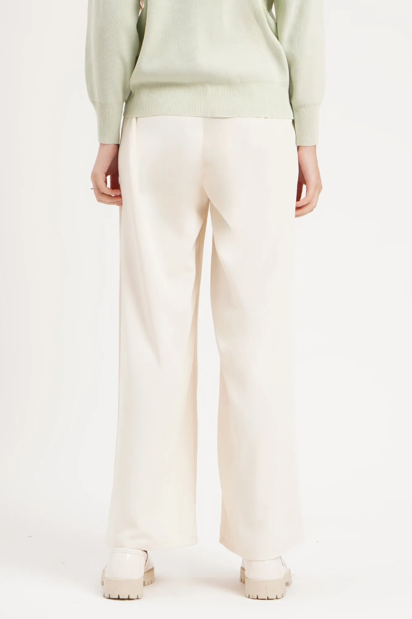 Dress Code Wide Leg Pleated Trousers