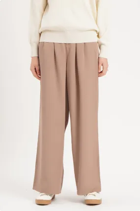 Dress Code Wide Leg Pleated Trousers