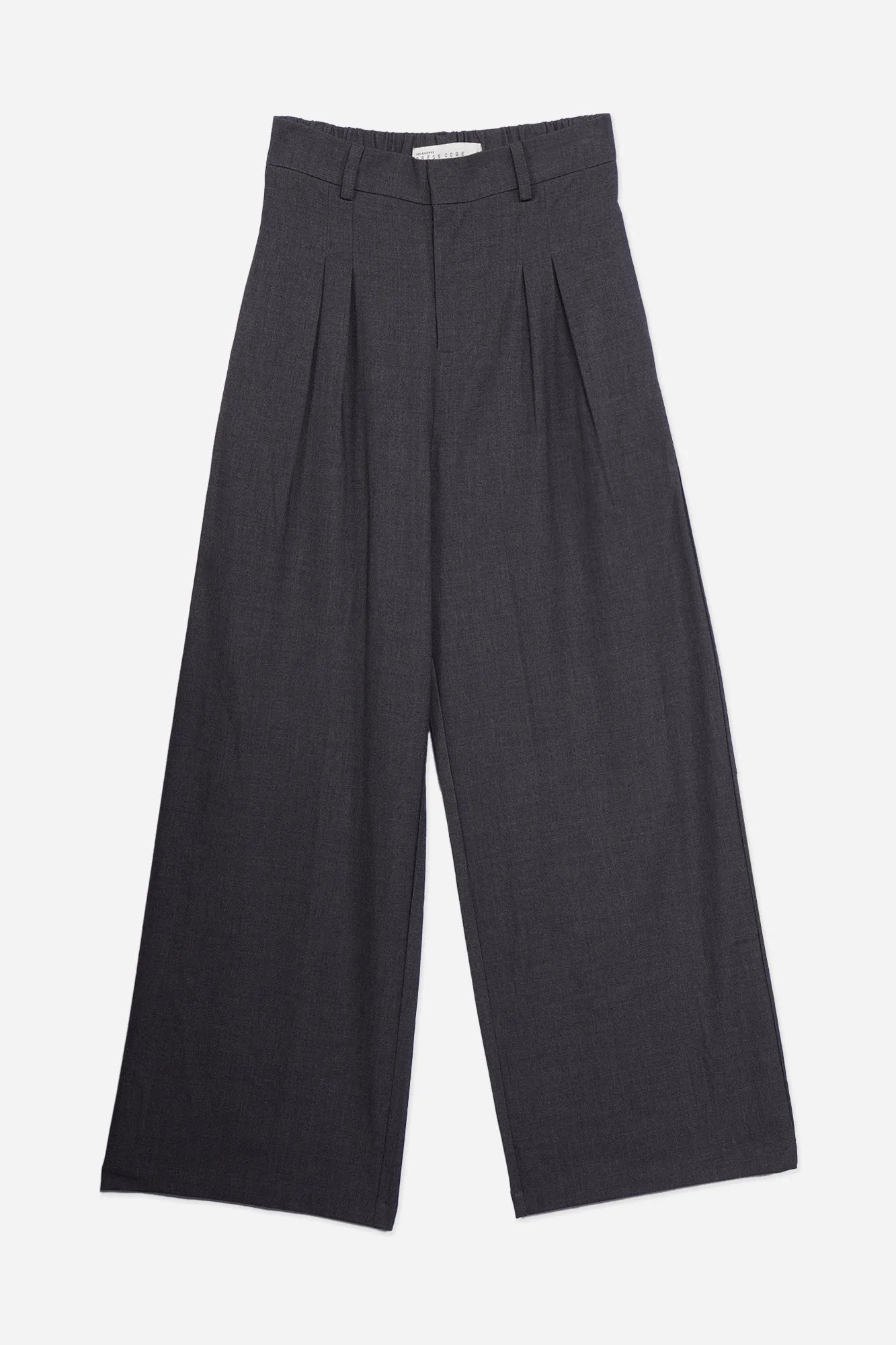 Dress Code Wide Leg Textured Trousers