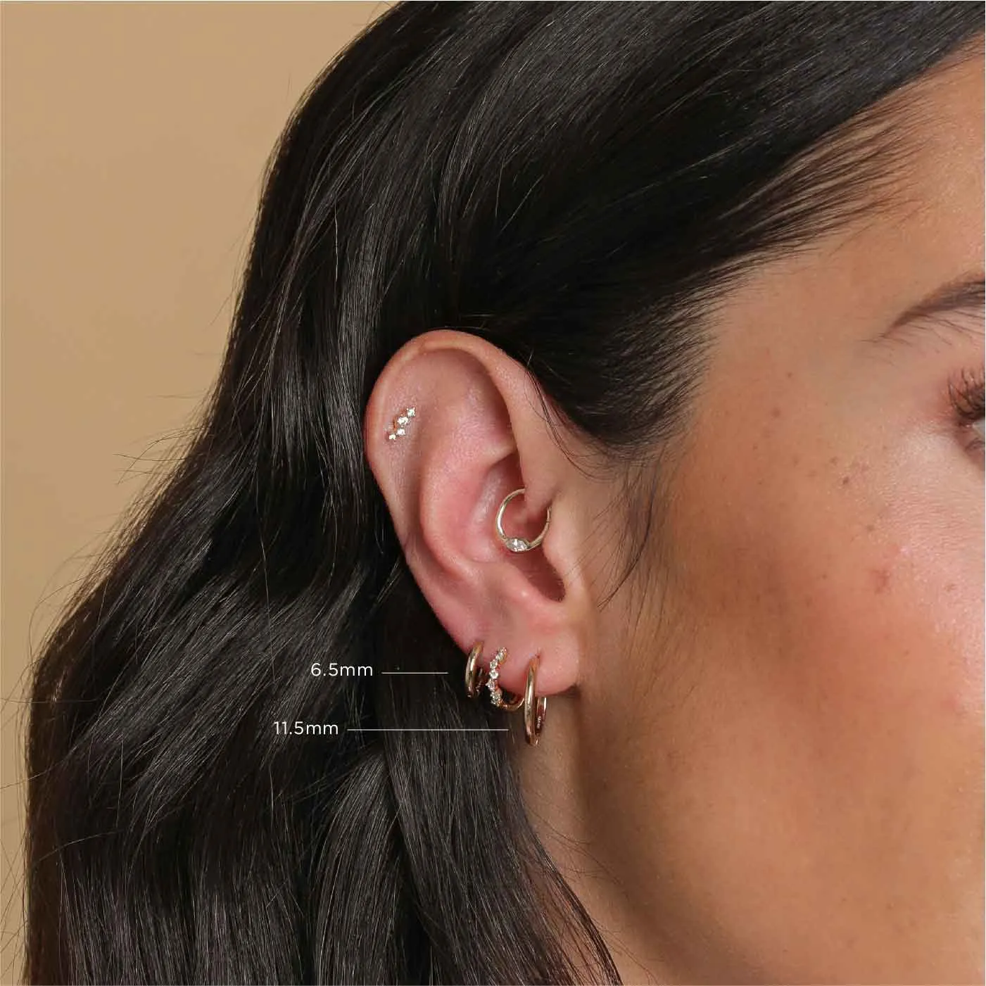 Essential 6.5mm Hoop in Gold