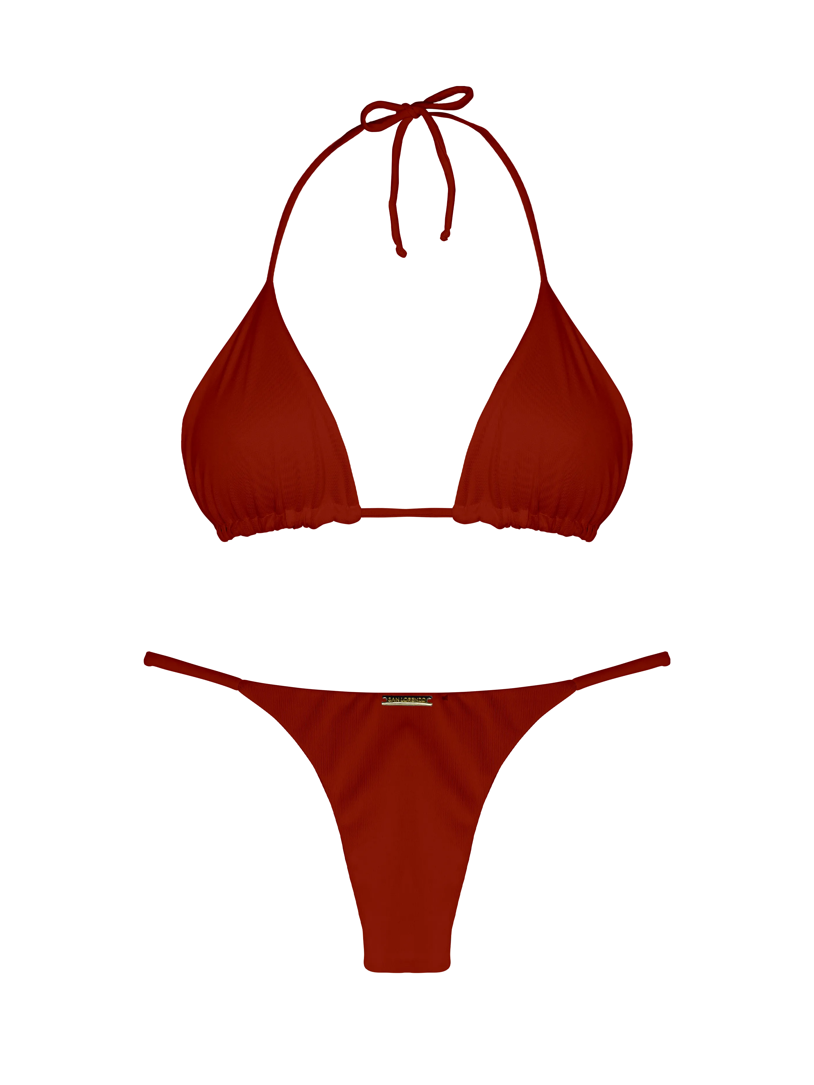 Essential Solids Cocoa Bean Thin Brief Bikini Bottom