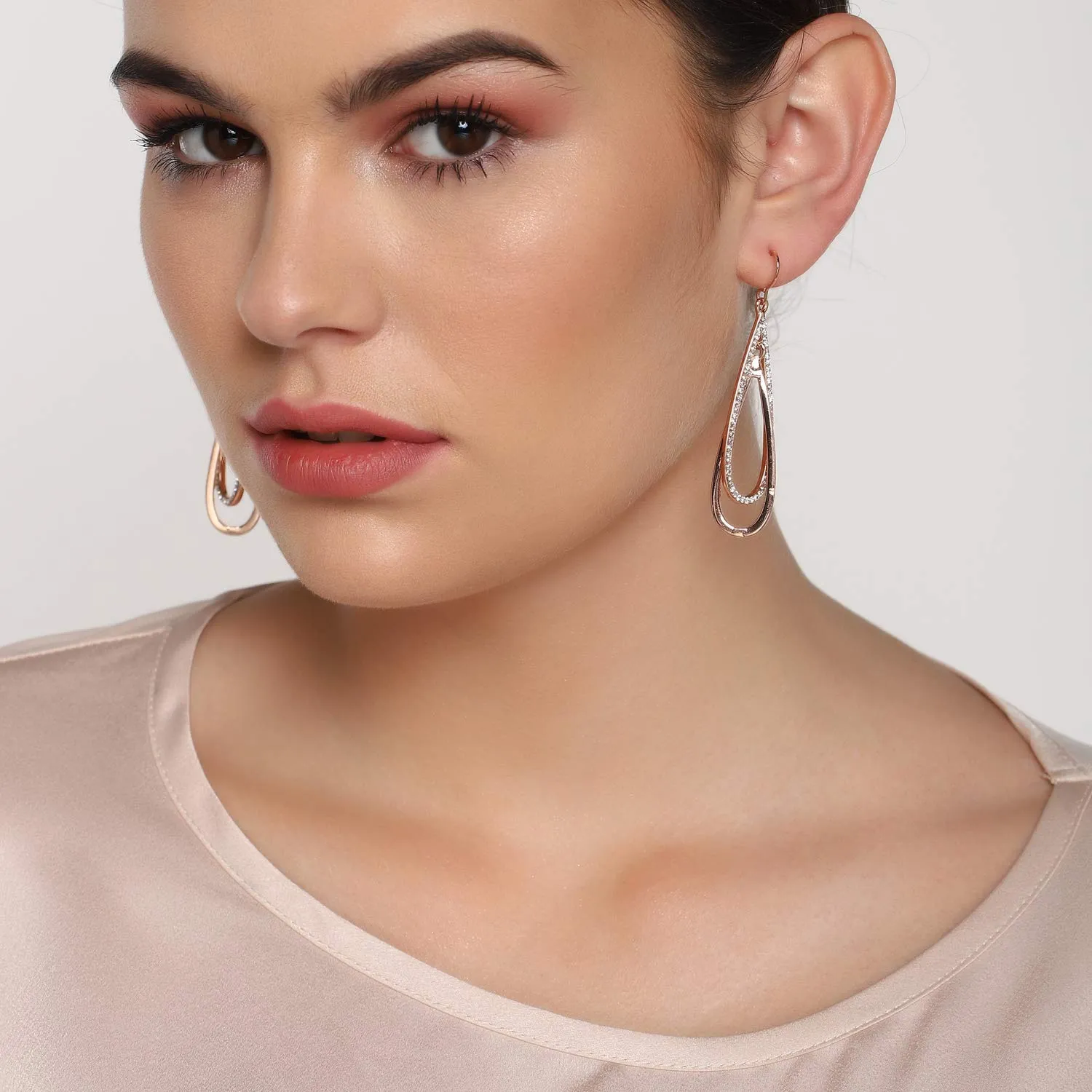 Estele Fancy hanging latest rose gold earrings for women