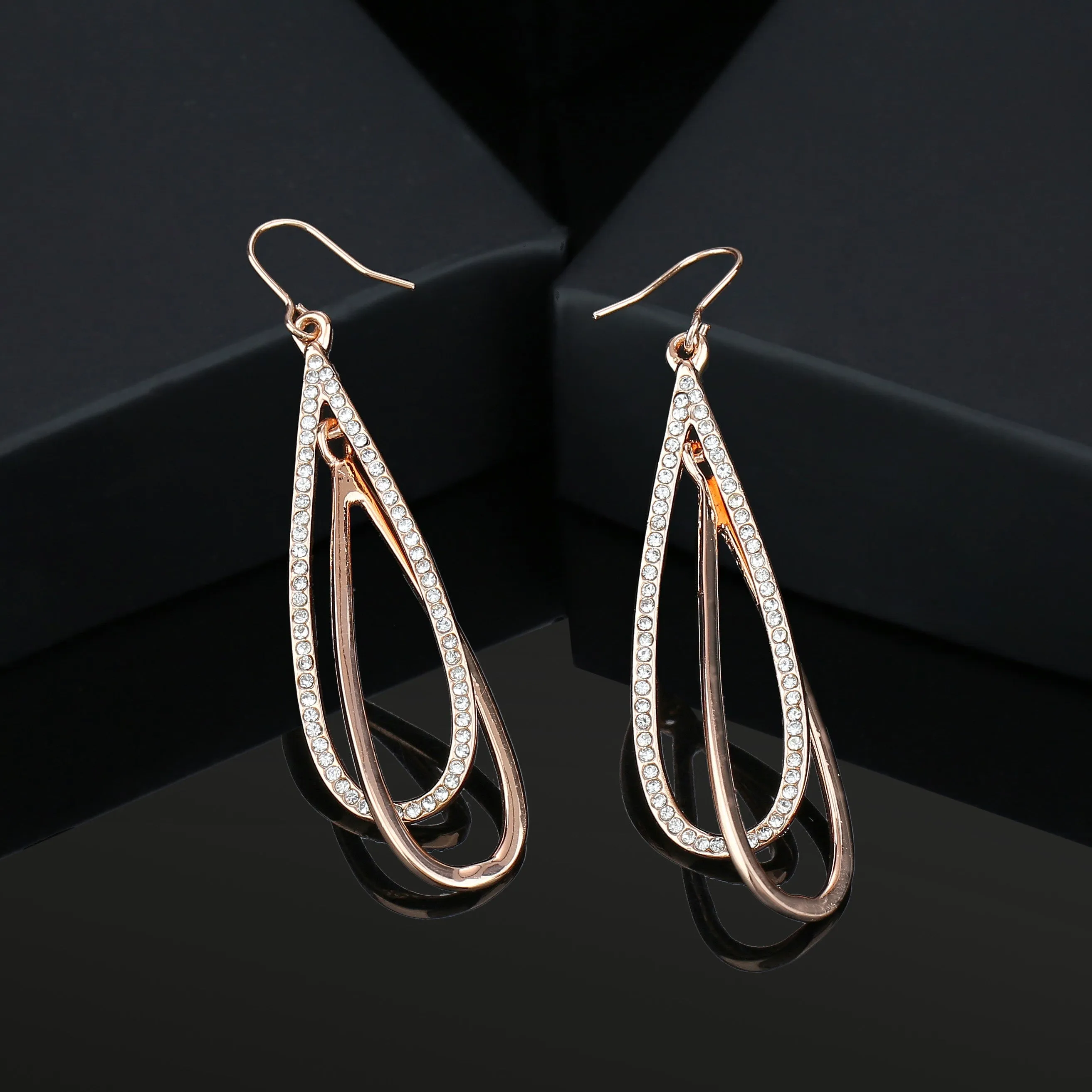 Estele Fancy hanging latest rose gold earrings for women