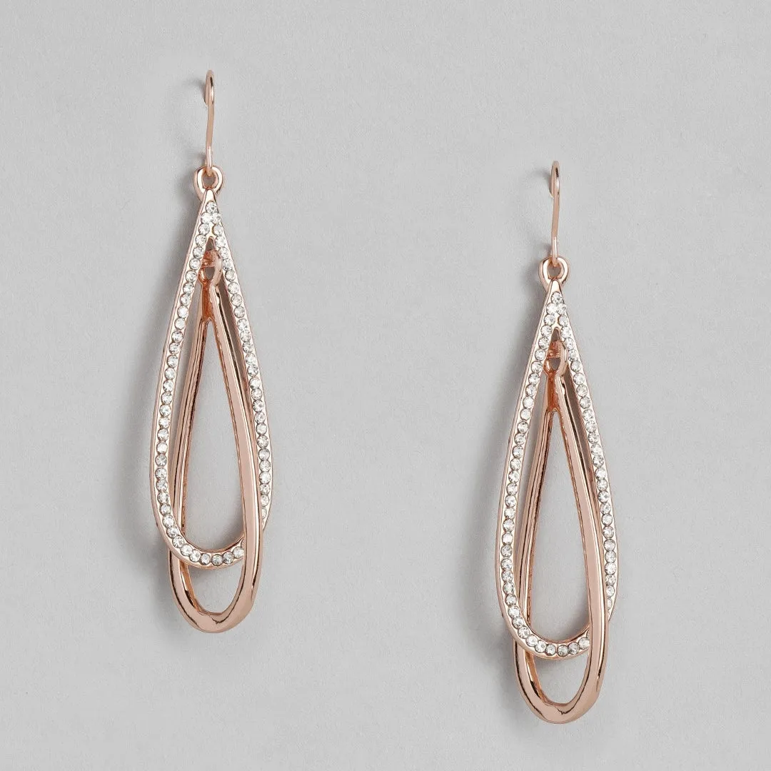 Estele Fancy hanging latest rose gold earrings for women