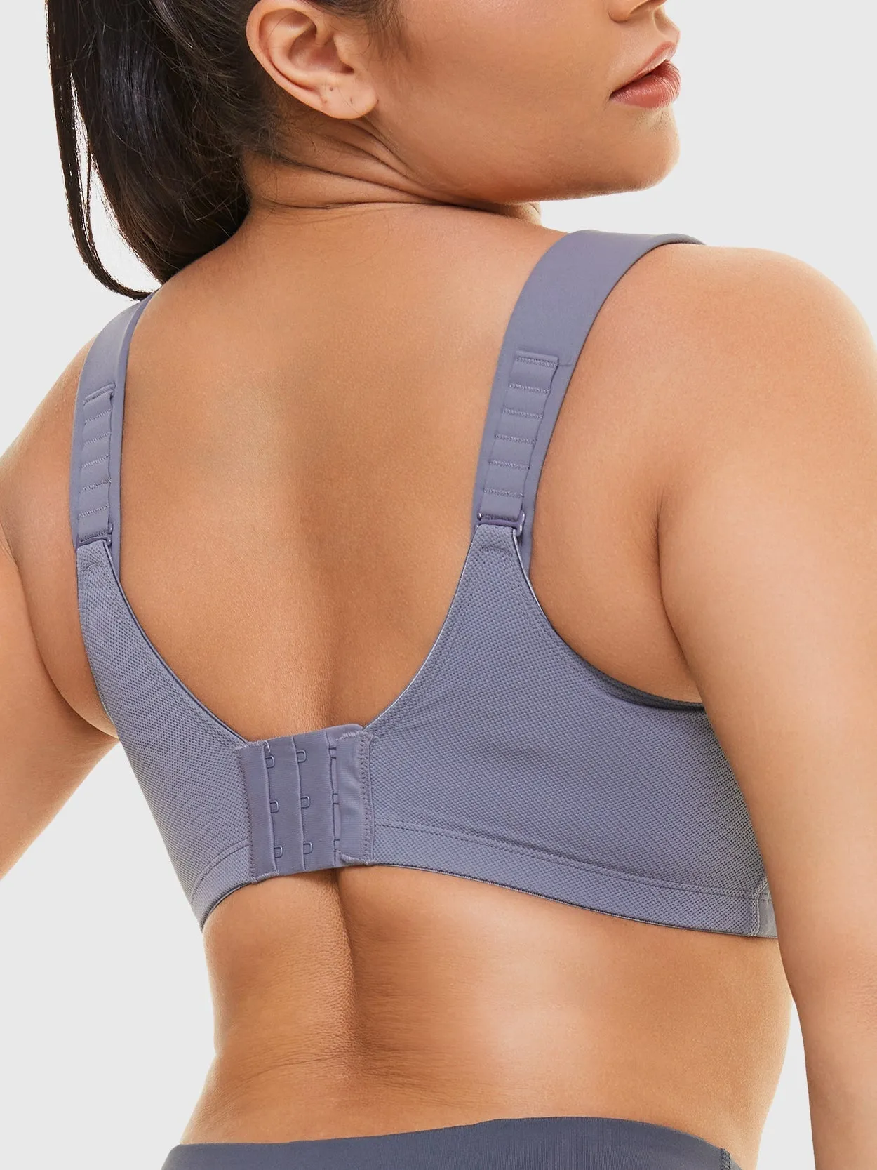 Full Coverage Underwire Workout Sports Bras Grey