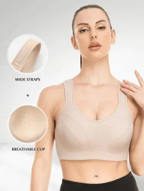 Full Coverage Underwire Workout Sports Bras Nude