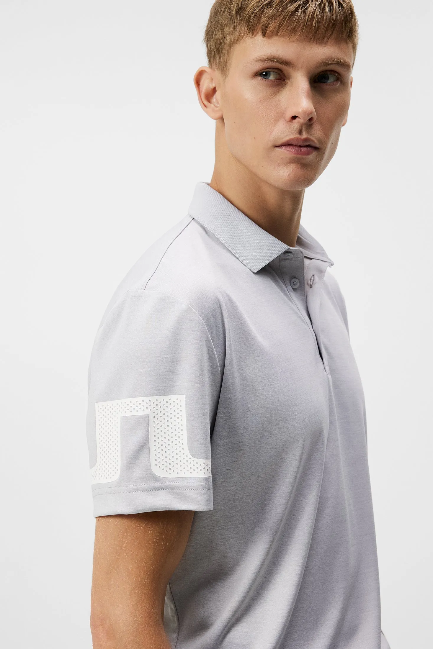 Heath Regular Fit Polo / Light Grey Melange