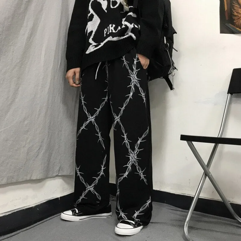 'Horror Show' Black Alt Grunge Baggy Pants