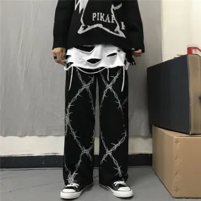 'Horror Show' Black Alt Grunge Baggy Pants